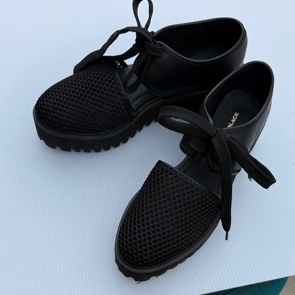 All Black brand mesh Platform Women's Shoes - Picture 5 of 8